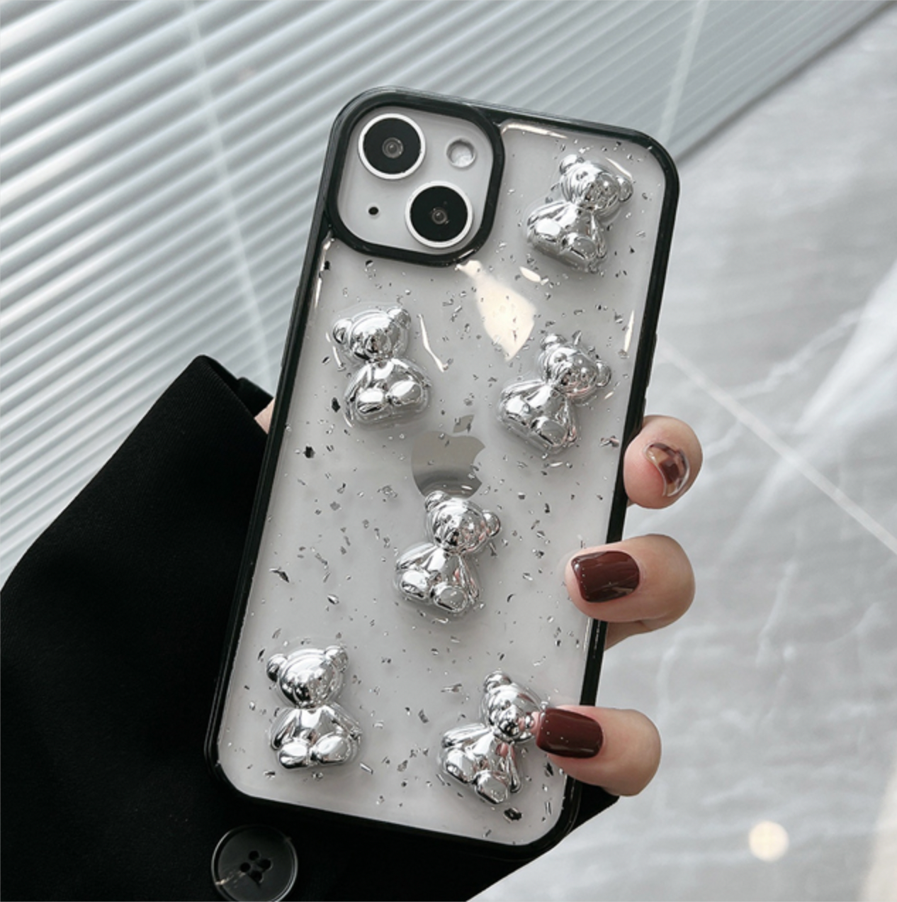 BLACK CRYSTAL BEAR iPhone CASE【予約】